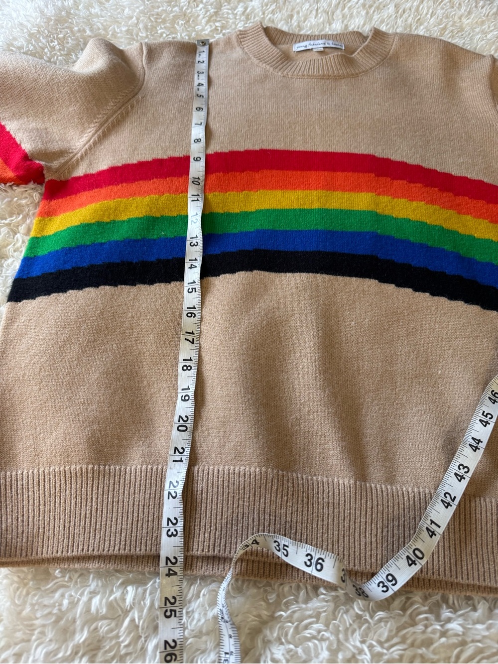 Young Fabulous And Broke Rainbow Sweater M/L soft, cozy, contemporary - Picture 5 of 10